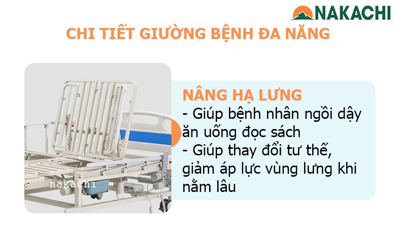 chi tiết giường y tế đa năng nakachi nc-04dt